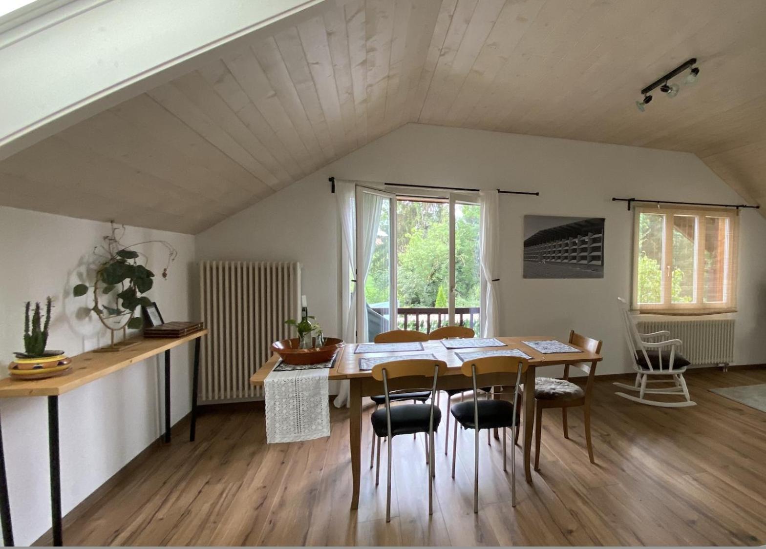 Naturnahe Familienwohnung Ruschegg Luaran gambar