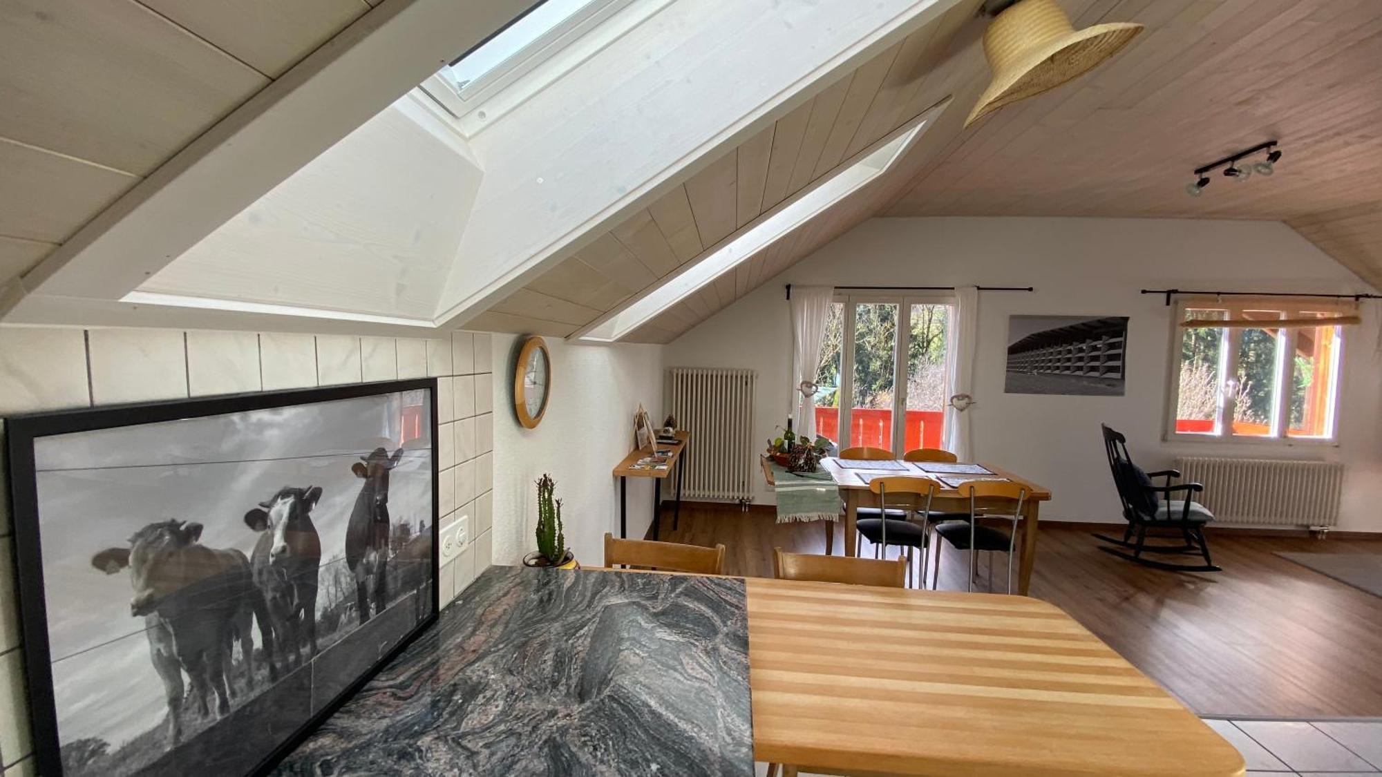 Naturnahe Familienwohnung Ruschegg Luaran gambar
